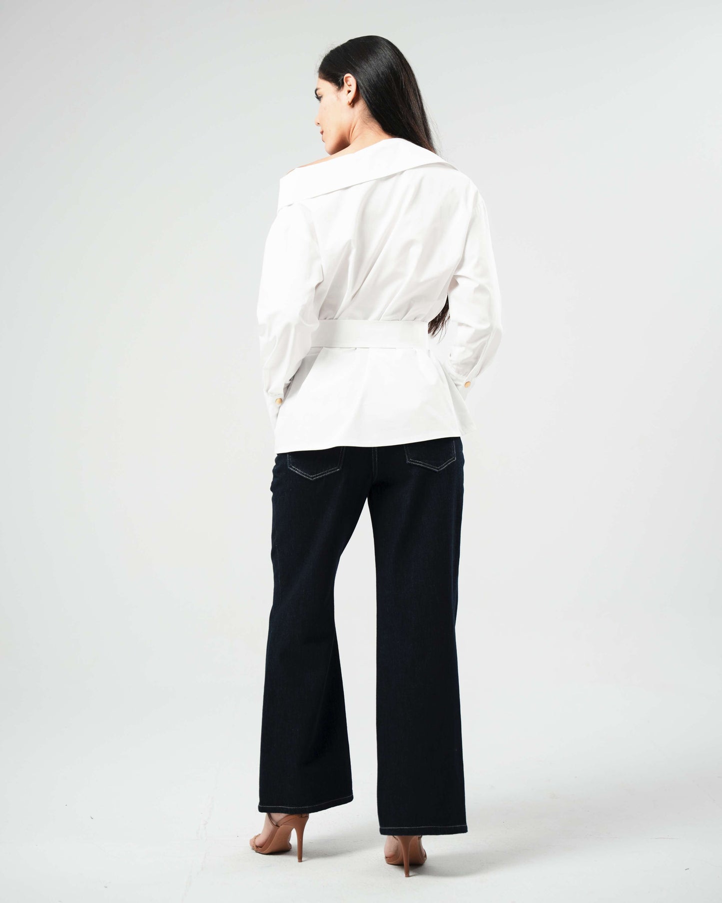 Belted Peplum Shirt