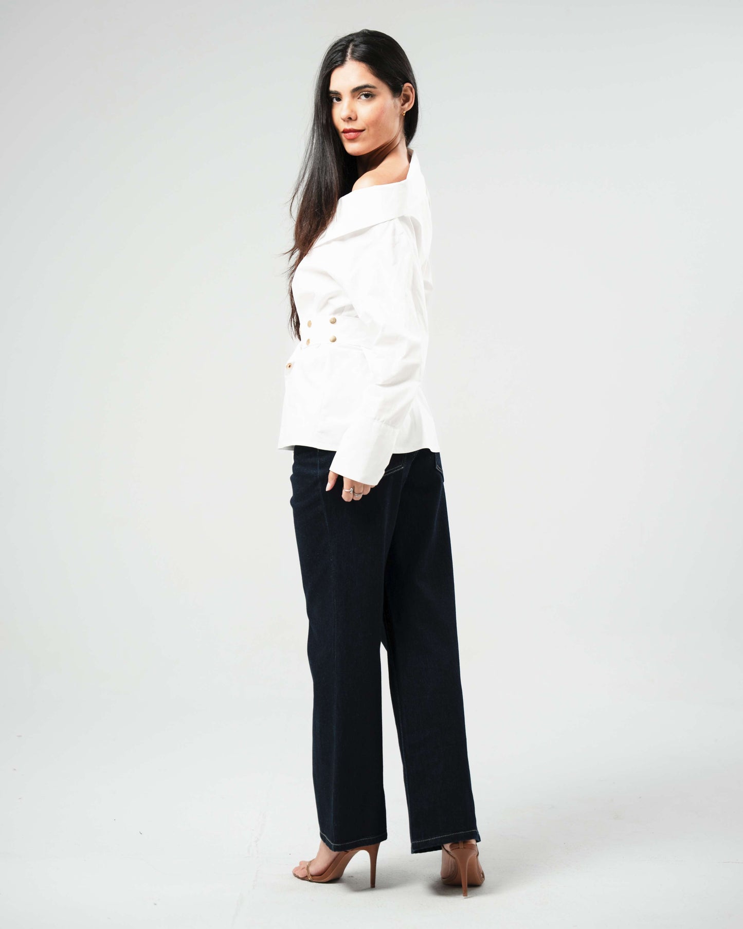 Belted Peplum Shirt