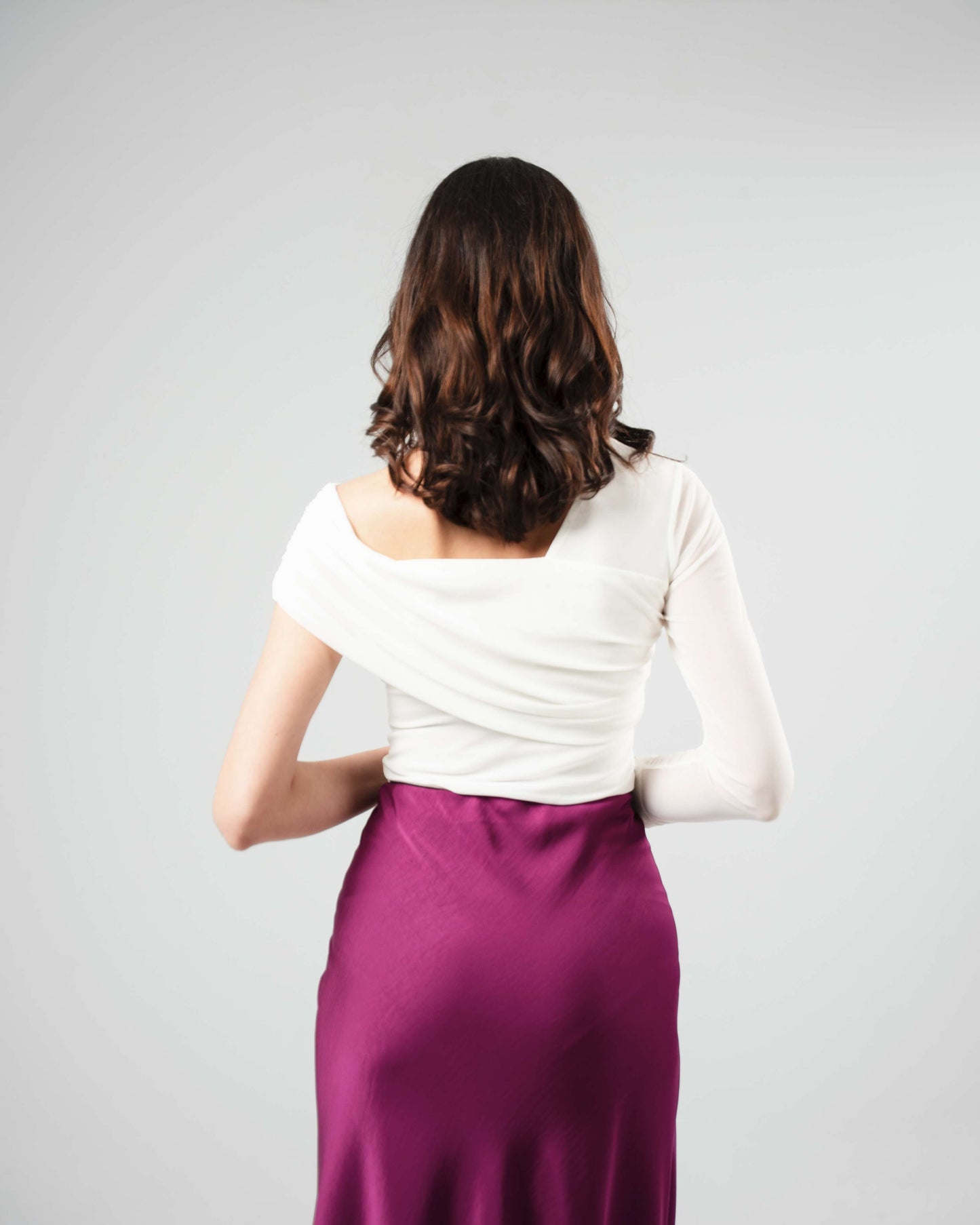 Asymmetrical Cuff Sleeve Top