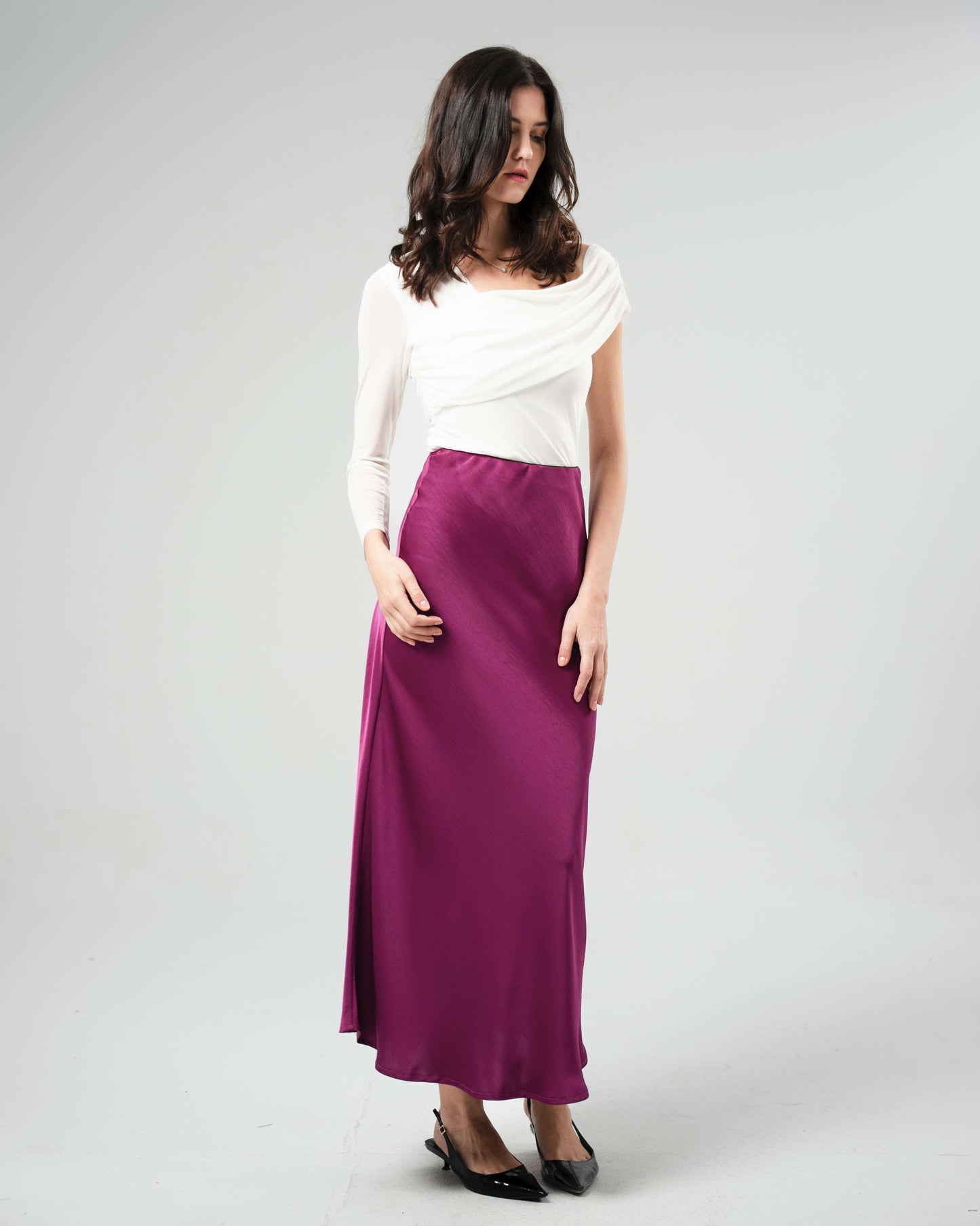 Asymmetrical Cuff Sleeve Top