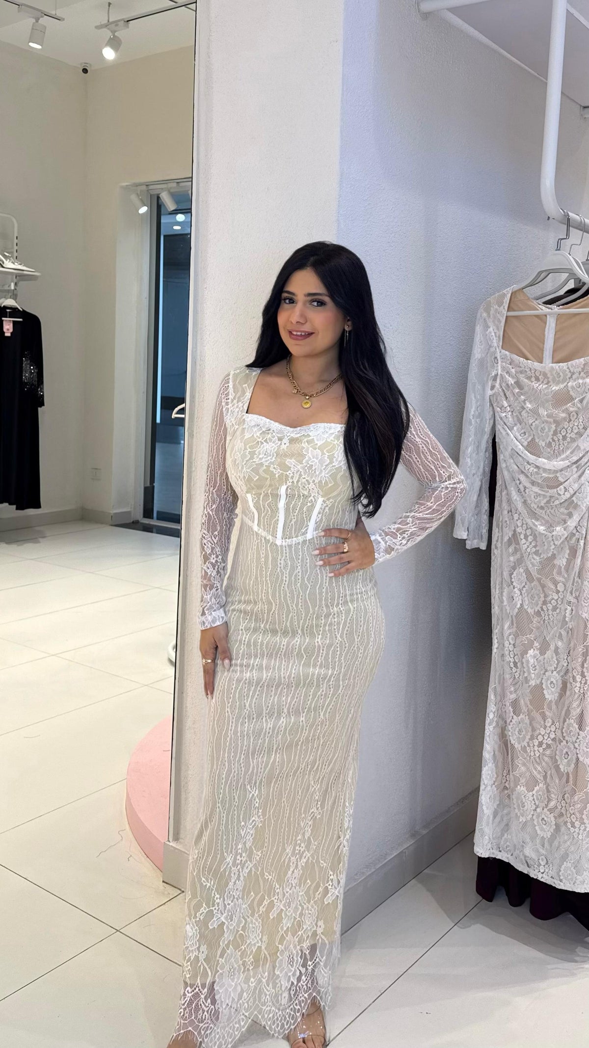 lace maxi dress