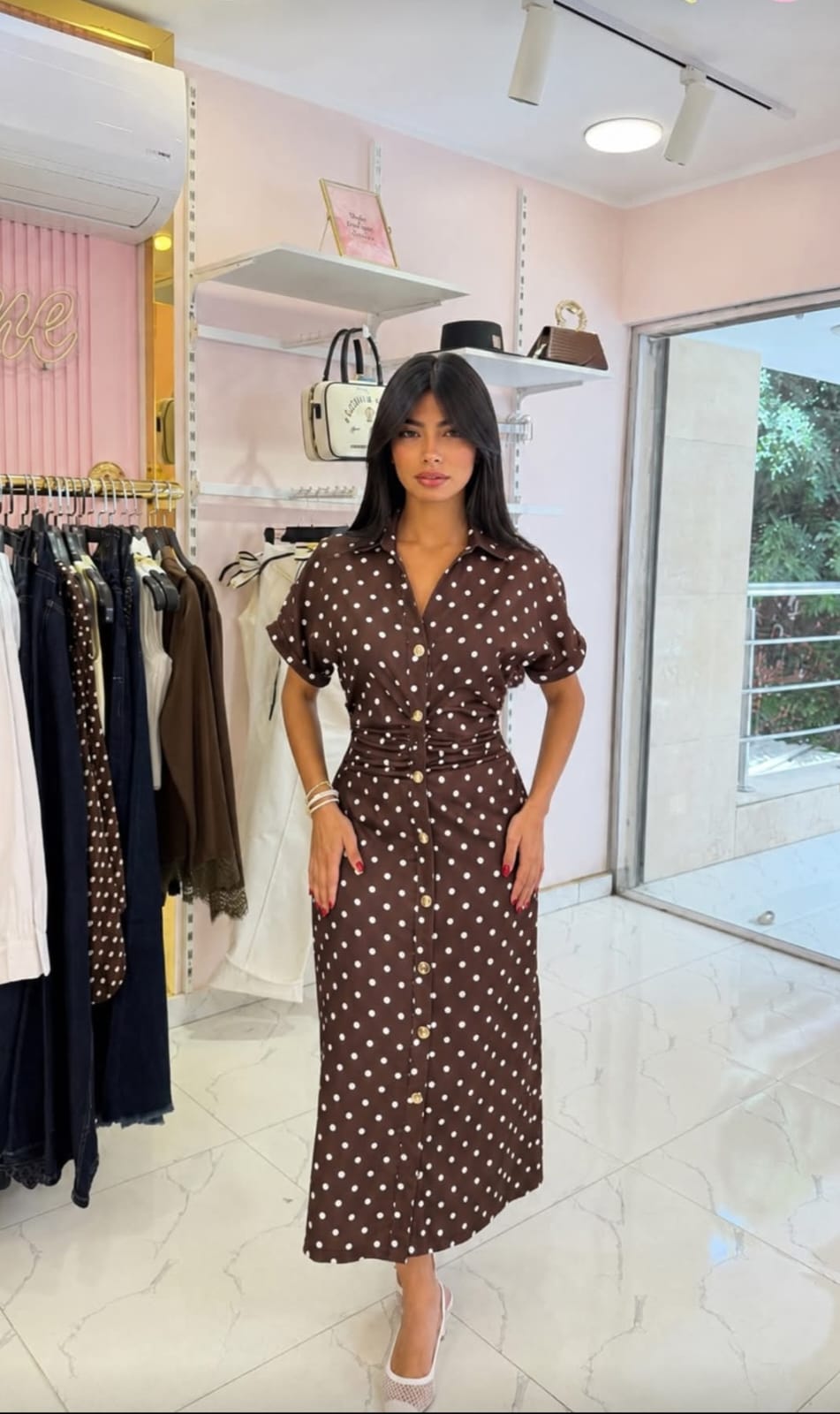 Polka Dot Midi Dress