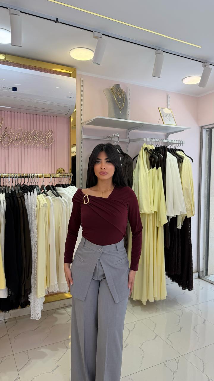 Wide-legged multi-layered Pants