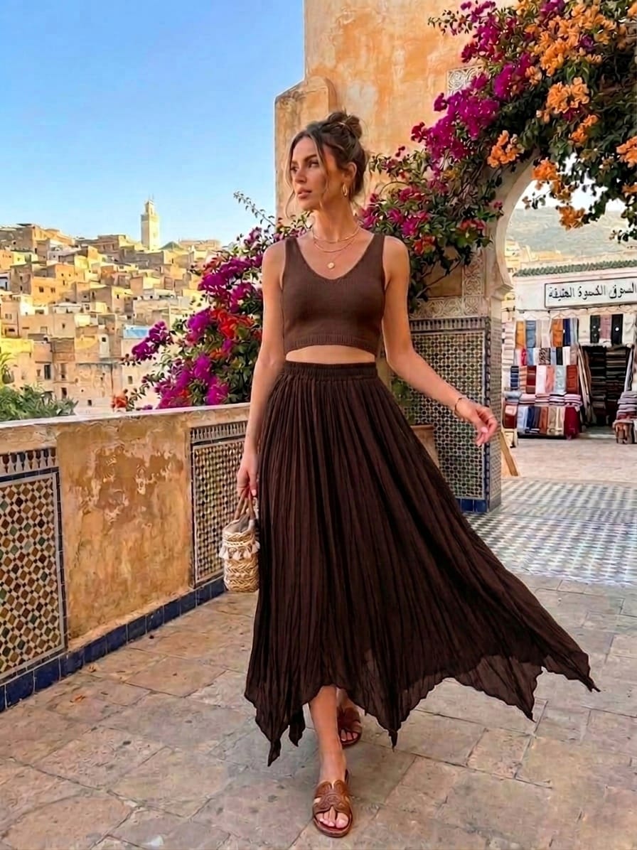 ruffled skirt