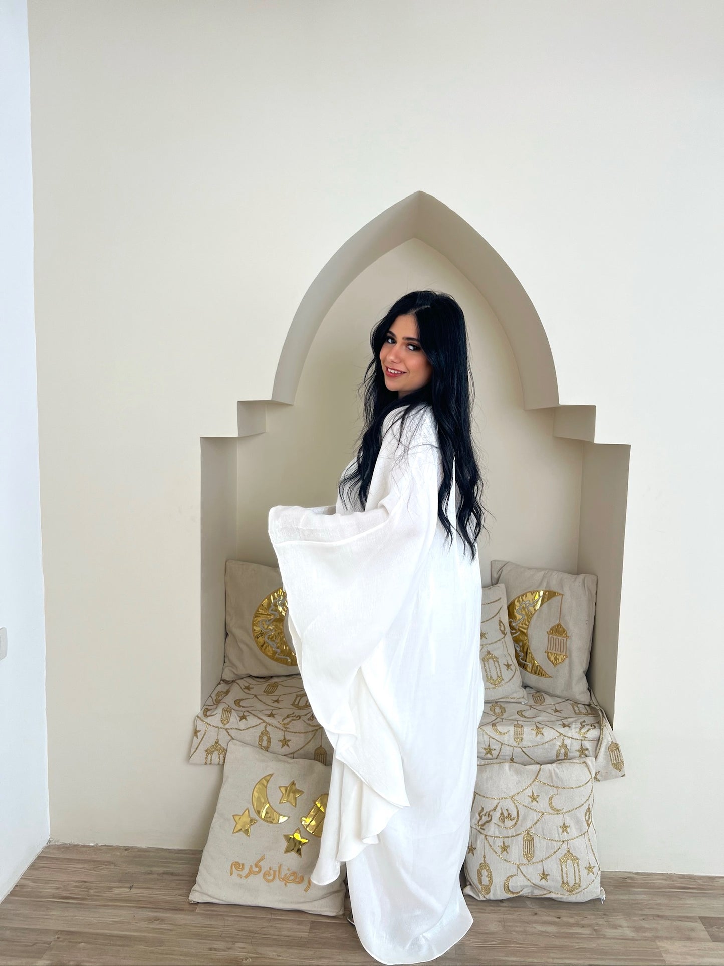 Ramadan Dress with Belt embroidery & Clutch