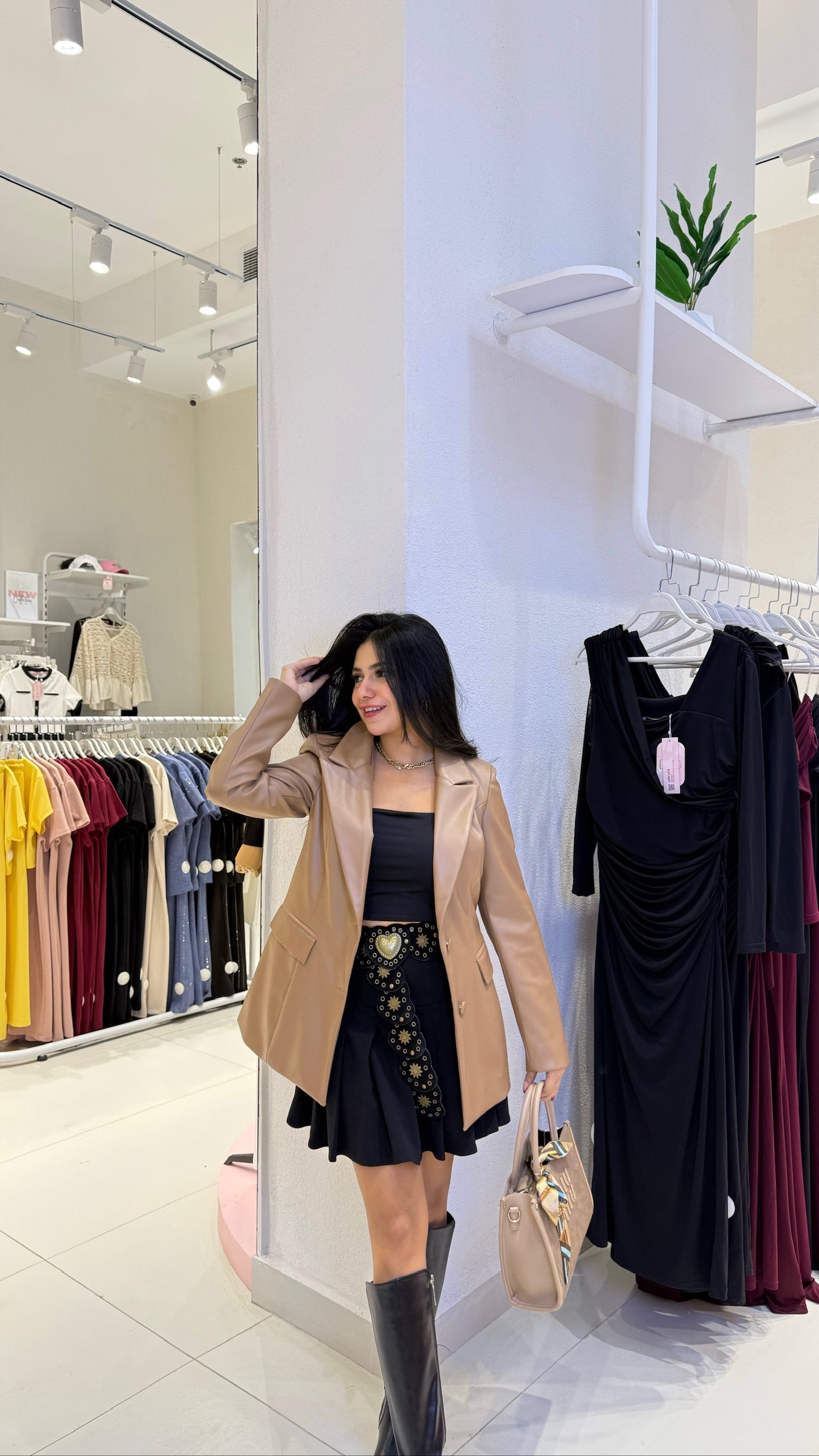 The Edgy Chic Vegan Leather Blazer Dress