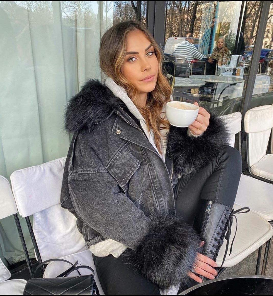 Sherpa-Lined Denim Jacket