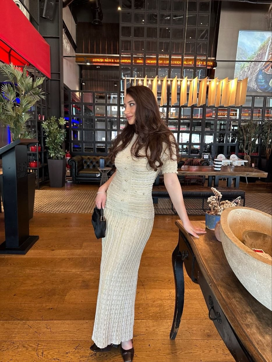 Pearl Textured Dress
