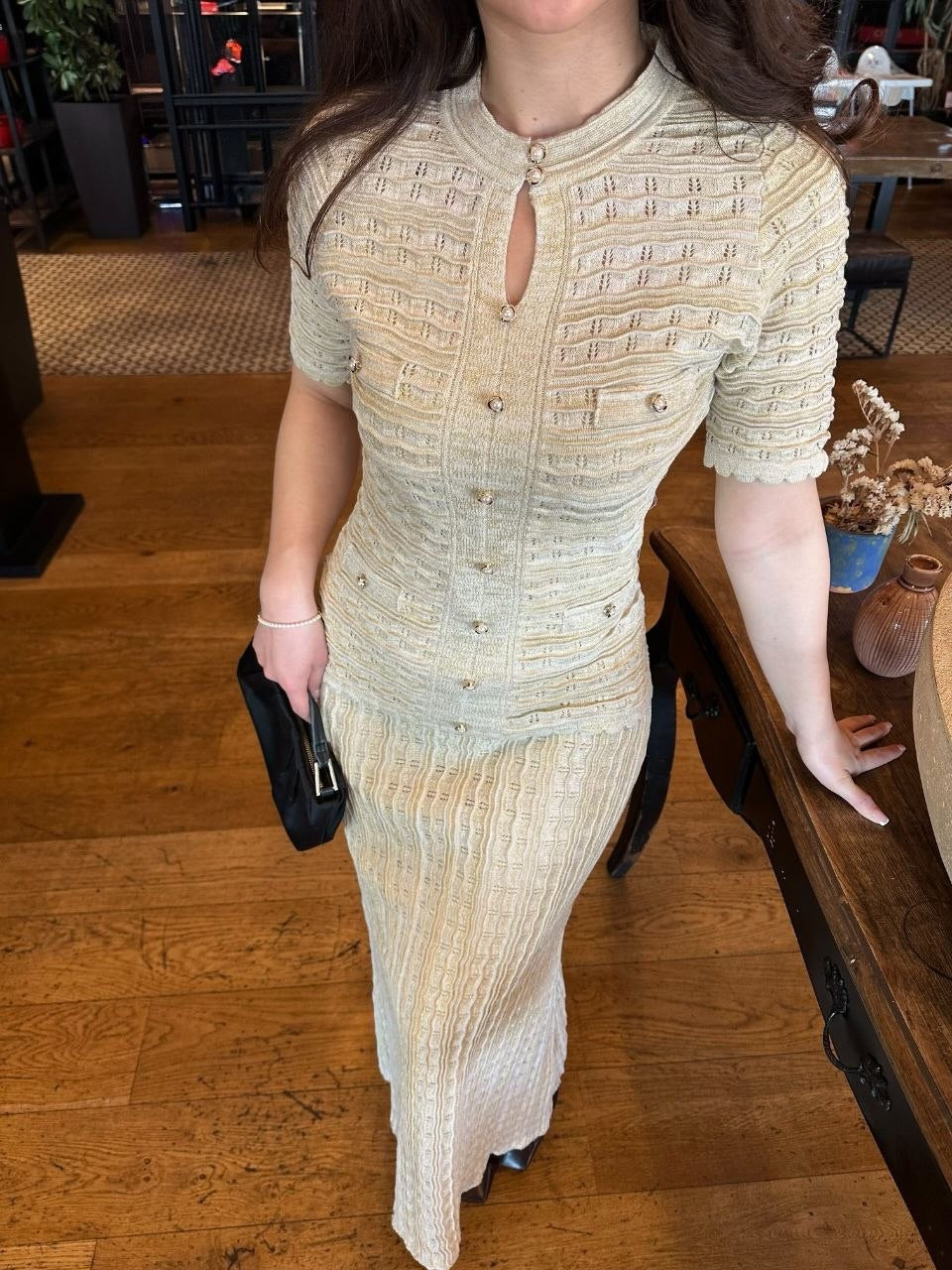 Pearl Textured Dress
