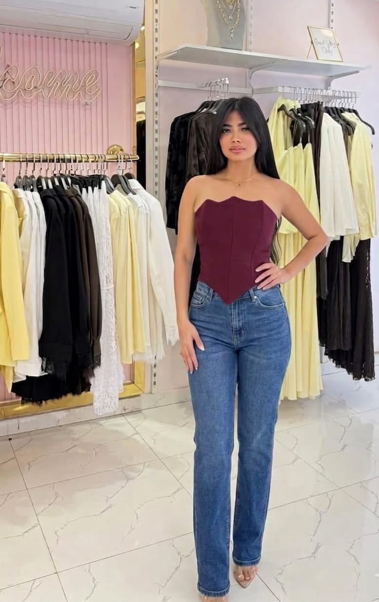 strapless corset blouse