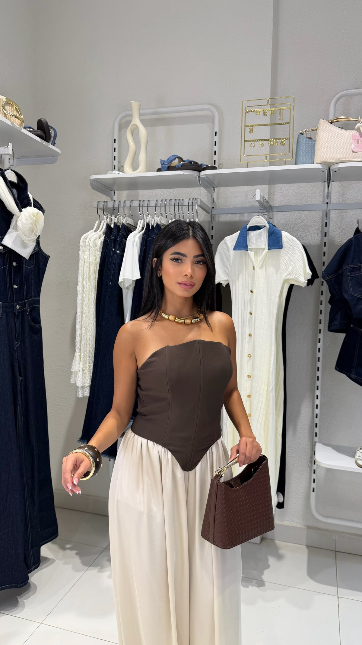 strapless corset blouse