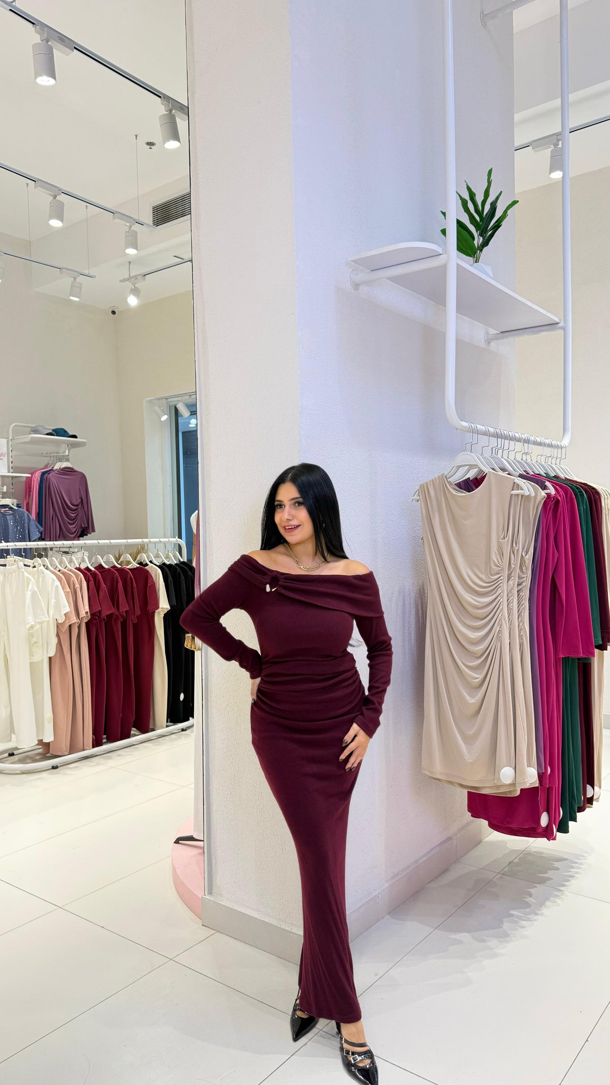 The Sculpted Silhouette Off-Shoulder Gown
