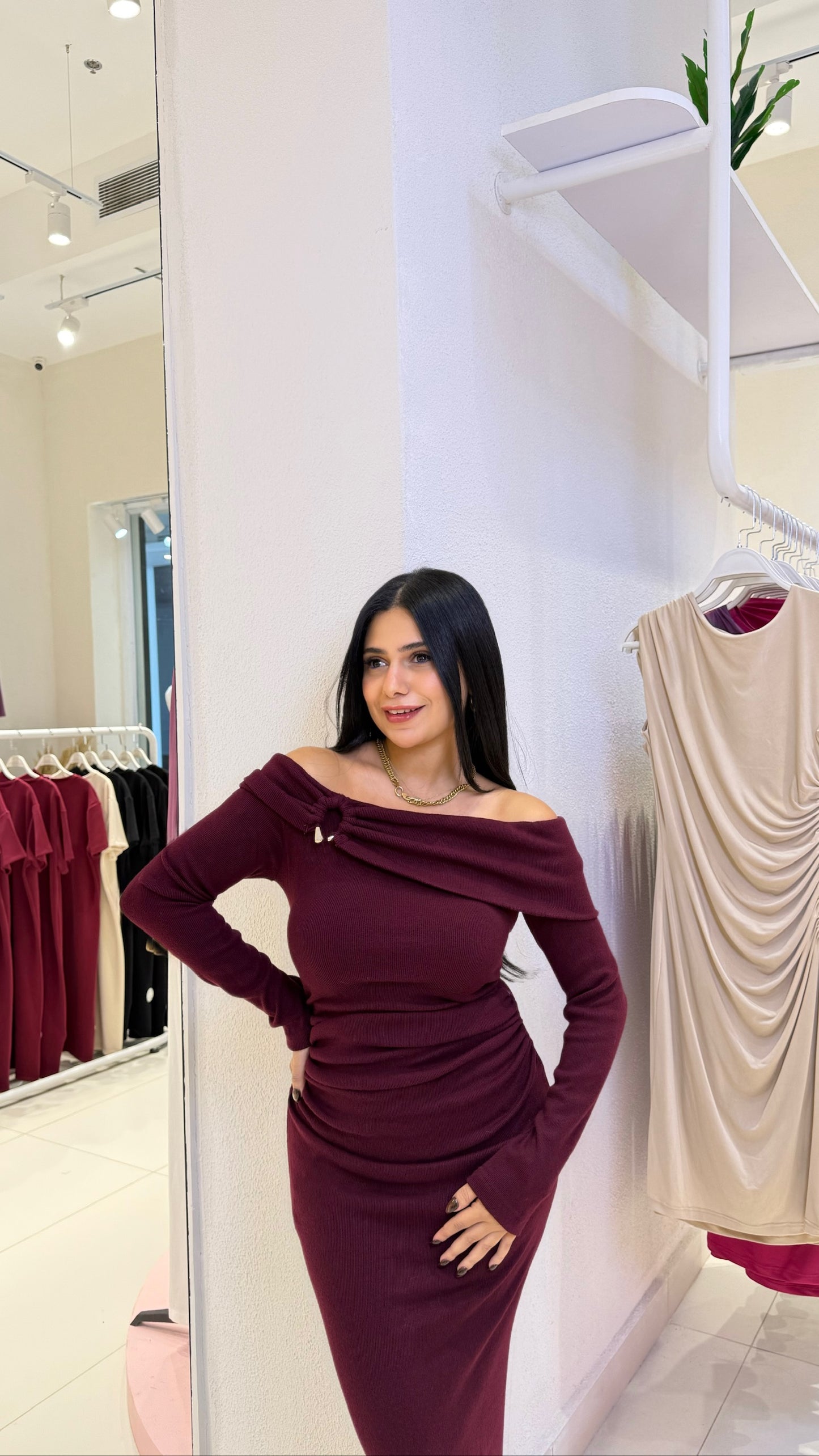 The Sculpted Silhouette Off-Shoulder Gown