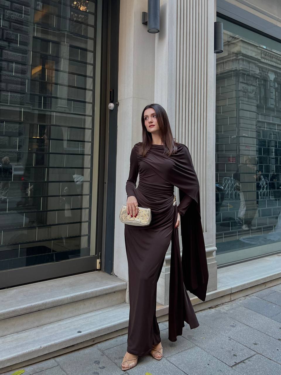 Greek ruffled dress