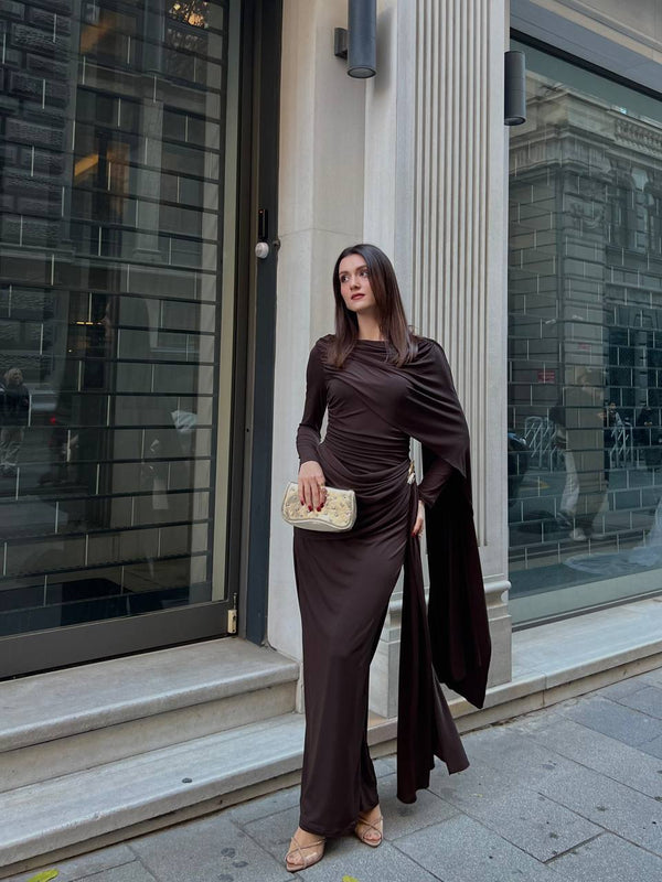 Greek ruffled dress