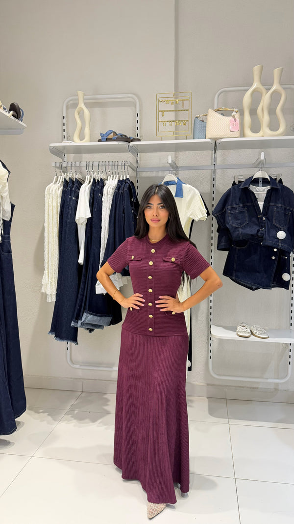 Elegant ribbed knit fabric maxi dress