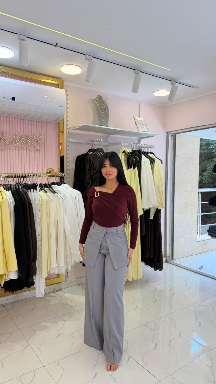 Wide-legged multi-layered Pants