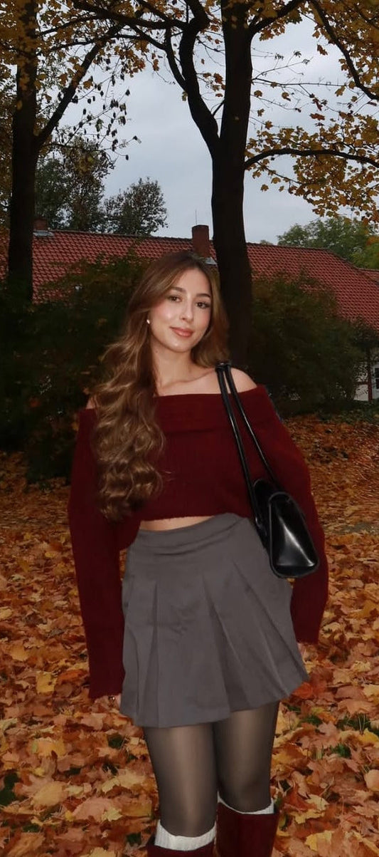 Classic Pleated Mini Skirt