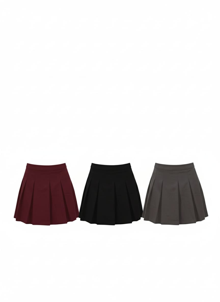 Classic Pleated Mini Skirt