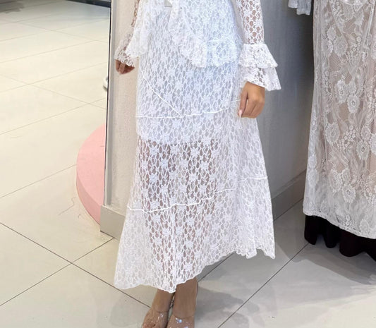 lace maxi skirt