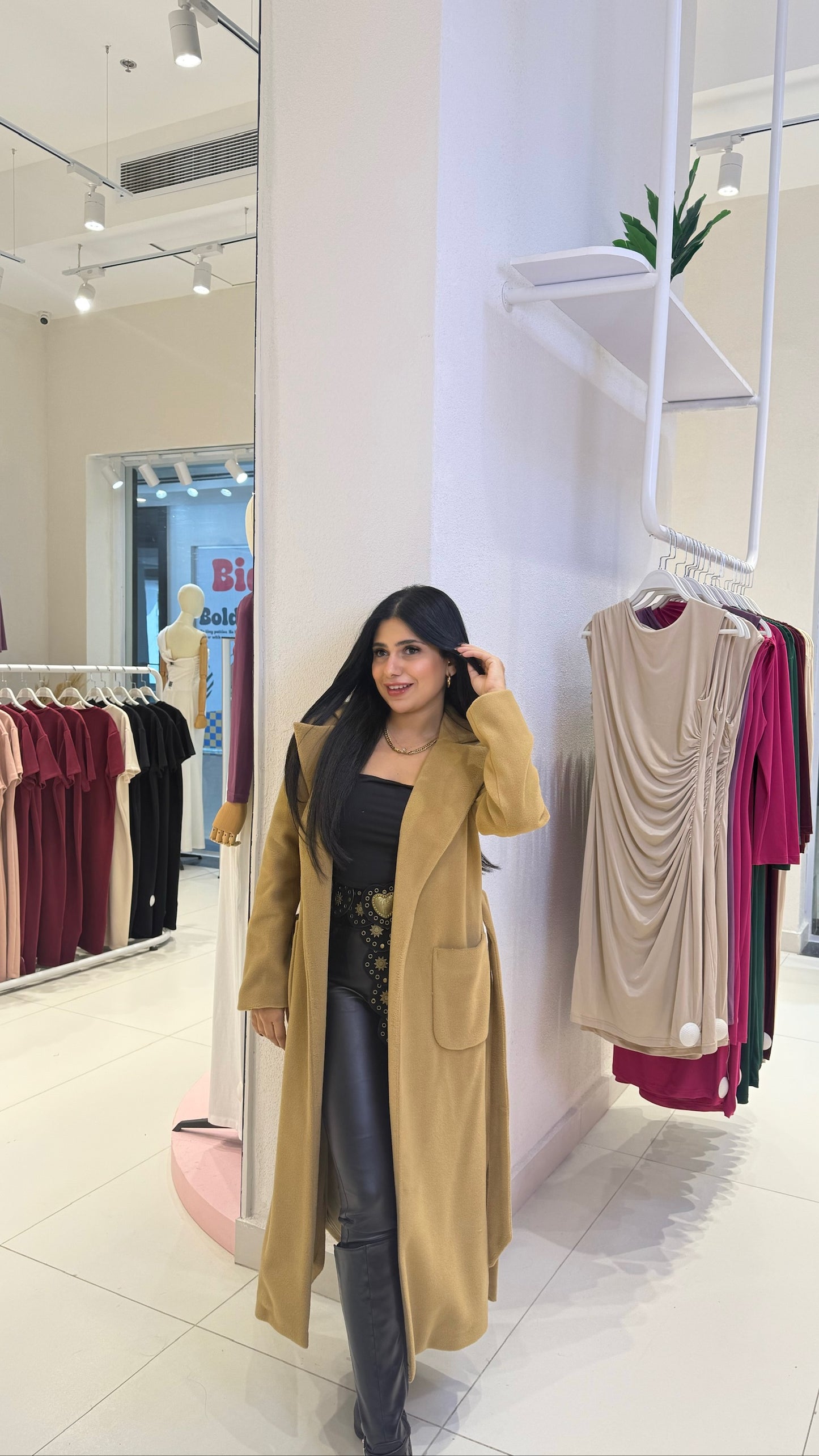 Longline Tailored Wool-Blend Coat