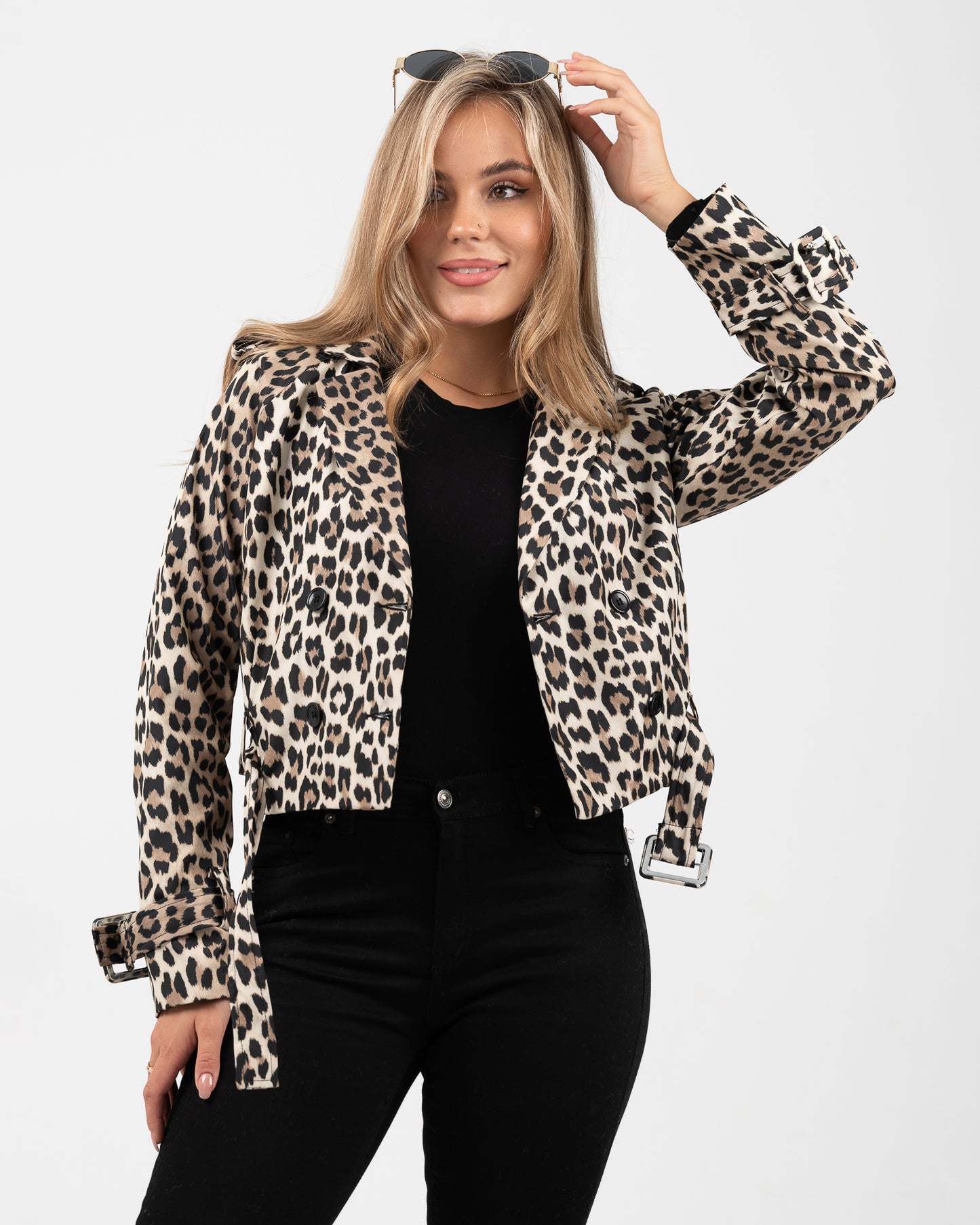 buttoned tiger jacket