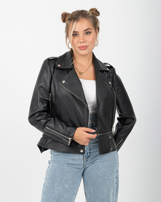 crop-convertible leather jacket