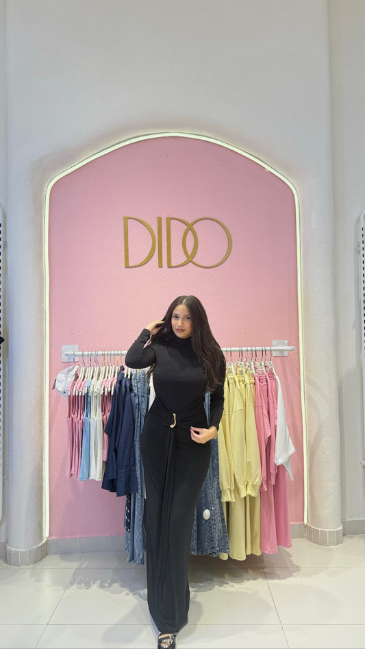 Half-collar lycra dress