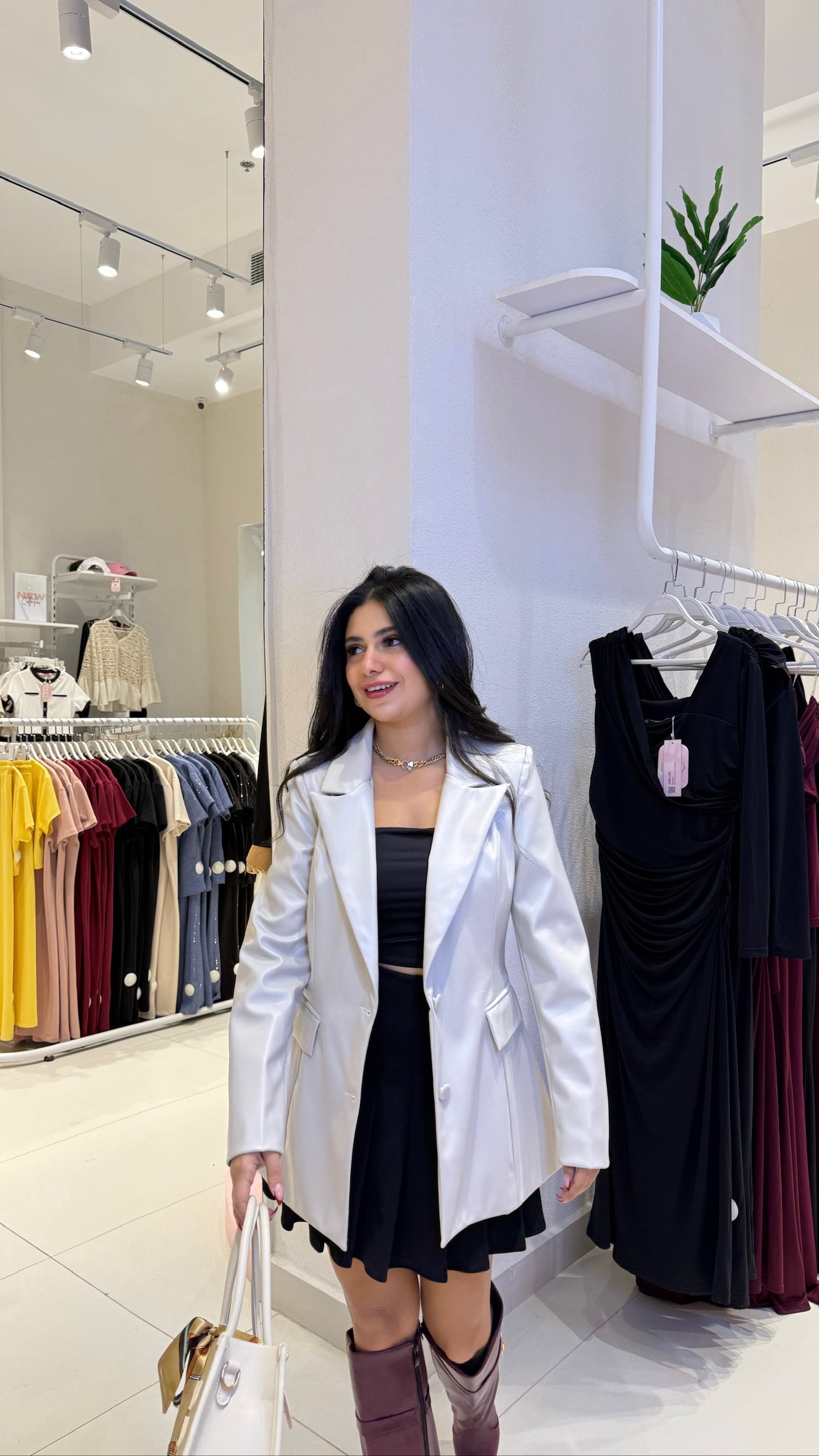 The Edgy Chic Vegan Leather Blazer Dress