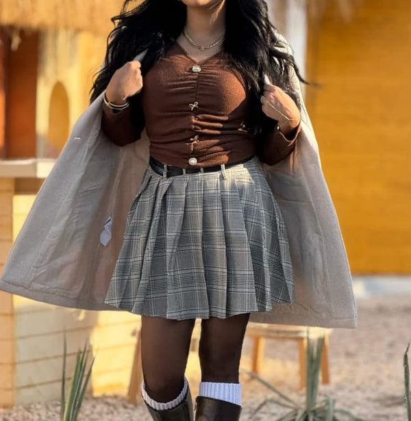 Short striped skirt