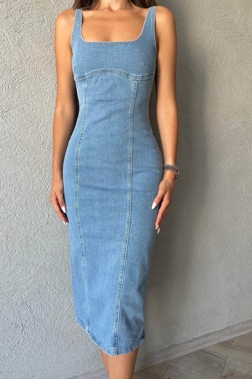 Denim Midi Dress