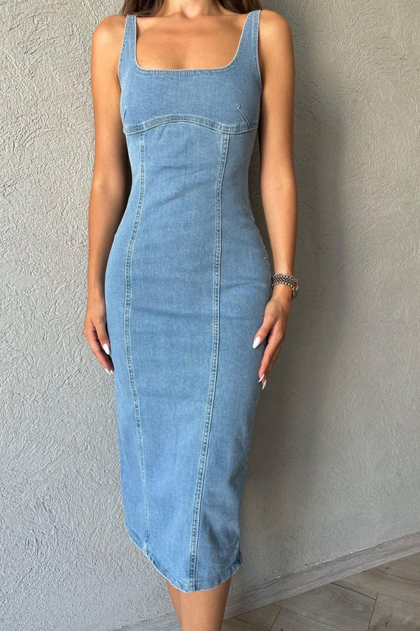 Denim Midi Dress