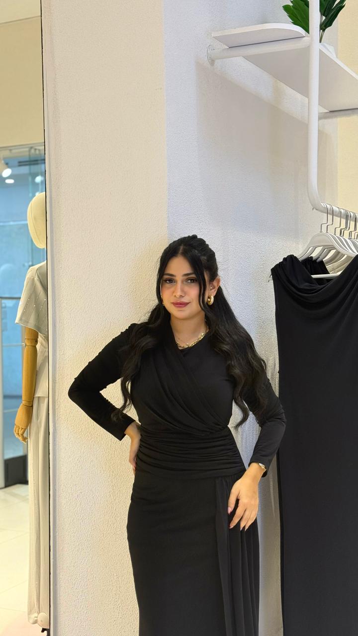 Elegance Draped: The Ruched Maxi Gown