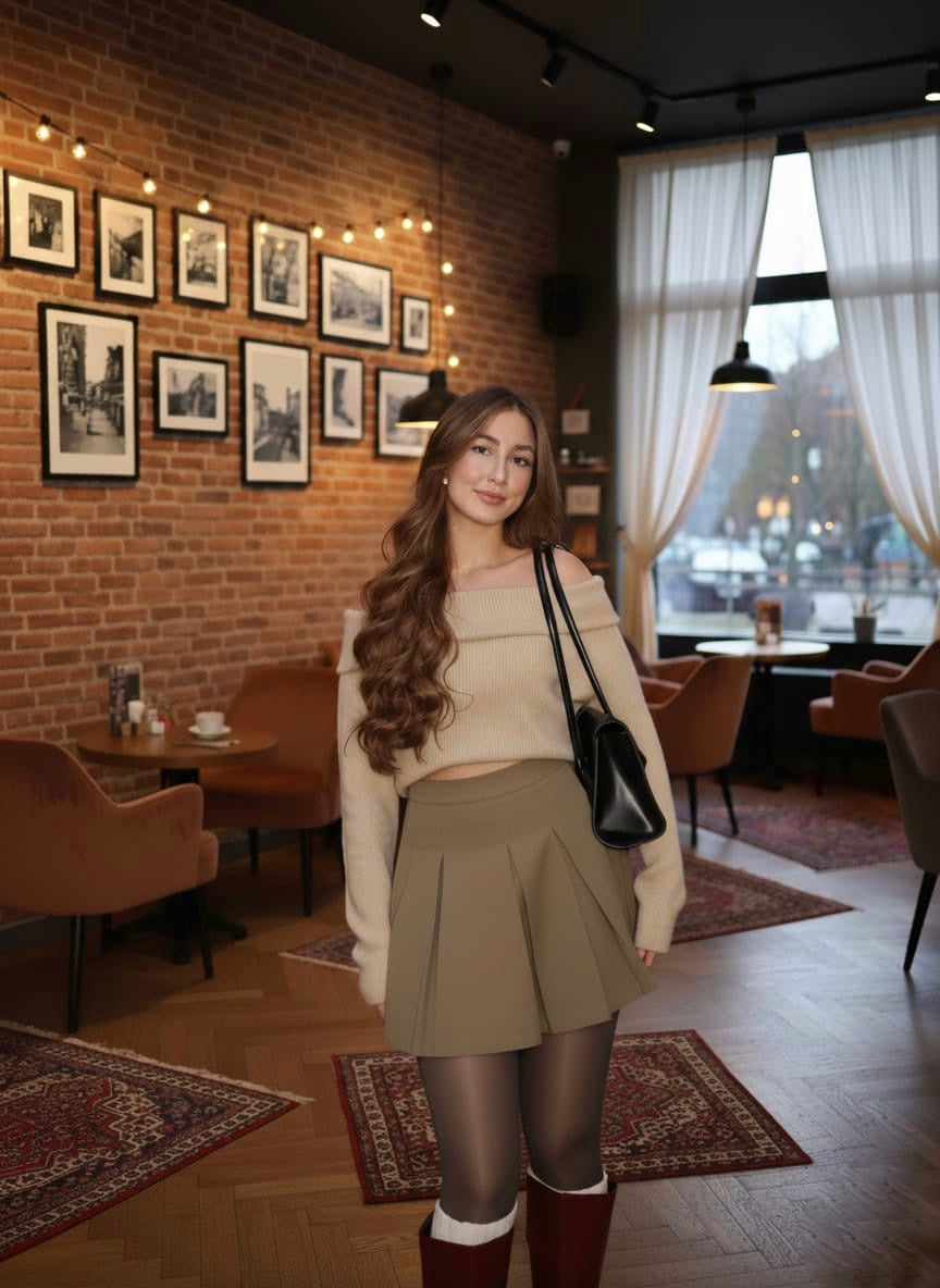 Classic Pleated Mini Skirt